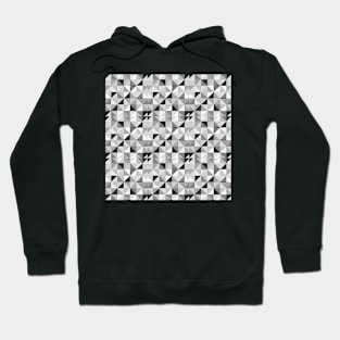 Gray Squares Geometric Pattern Optical illusion Hoodie